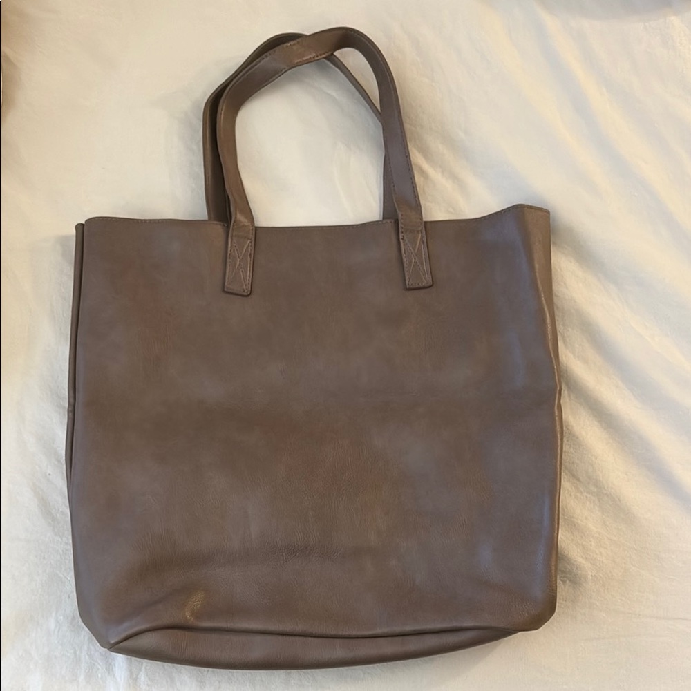 Lucky Brand Taupe Vegan Tote Bag